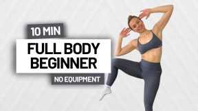 10 MIN FULL BODY WORKOUT - No Equipment (Beginner Friendly)