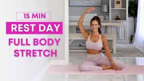 15 min Full Body Pilates Stretch For Flexibility & Rest Days