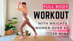 STANDING PILATES STRENGTH WORKOUT WITH WEIGHTS FOR WOMEN OVER 50  | 20 MIN