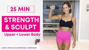 25 min Dumbbell Sculpt - Upper and Lower Body Workout (express version)