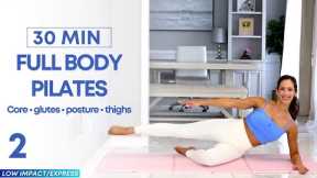 30 min Full Body Pilates Workout for Thighs, Glutes, Core, Posture