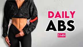 DAILY ABS WORKOUT | 5 Min At-Home Total Core & Deep Core Pilates | Lilly Sabri