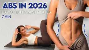 Day 26 | FREE Abs & Fat Burn Challenge | 7 Min Deep Core Pilates | Waist & Abs with Lilly Sabri