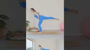 Sculpt Strong Legs Without Getting on the Floor #girlwiththepilatesmat #legworkoutathomenoequipment