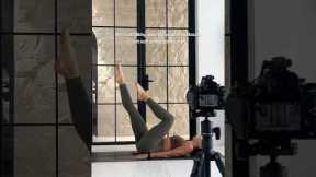 It's core day… but Lilly's arm said hi 👀😂 #strong #workout #fitness #lillysabri