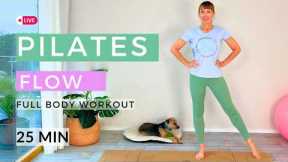 Pilates Flow 25 Min Full Body Alignment, Strength and Posture Workout | Day 5 Live Check In