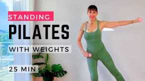 Standing Pilates Full Body Workout with Weights to Strengthen Legs, Back & Core | Osteoporosis Safe