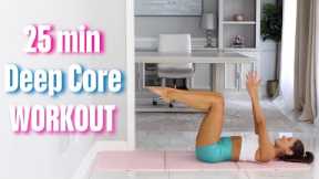 25 min Deep Core Workout | Pilates Abs style workout
