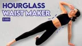 Exercises to Lose Belly Fat & Tighten Your Waist | 5 Min Pilates Workout with Lilly Sabri