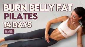 5 MIN BELLY FAT BURN CLASS | Pilates Core Workout with Lilly Sabri (No Equipment)