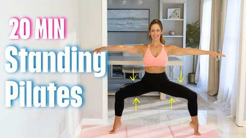 20 min Standing Pilates Workout | Tone your Legs, Thighs, Glutes